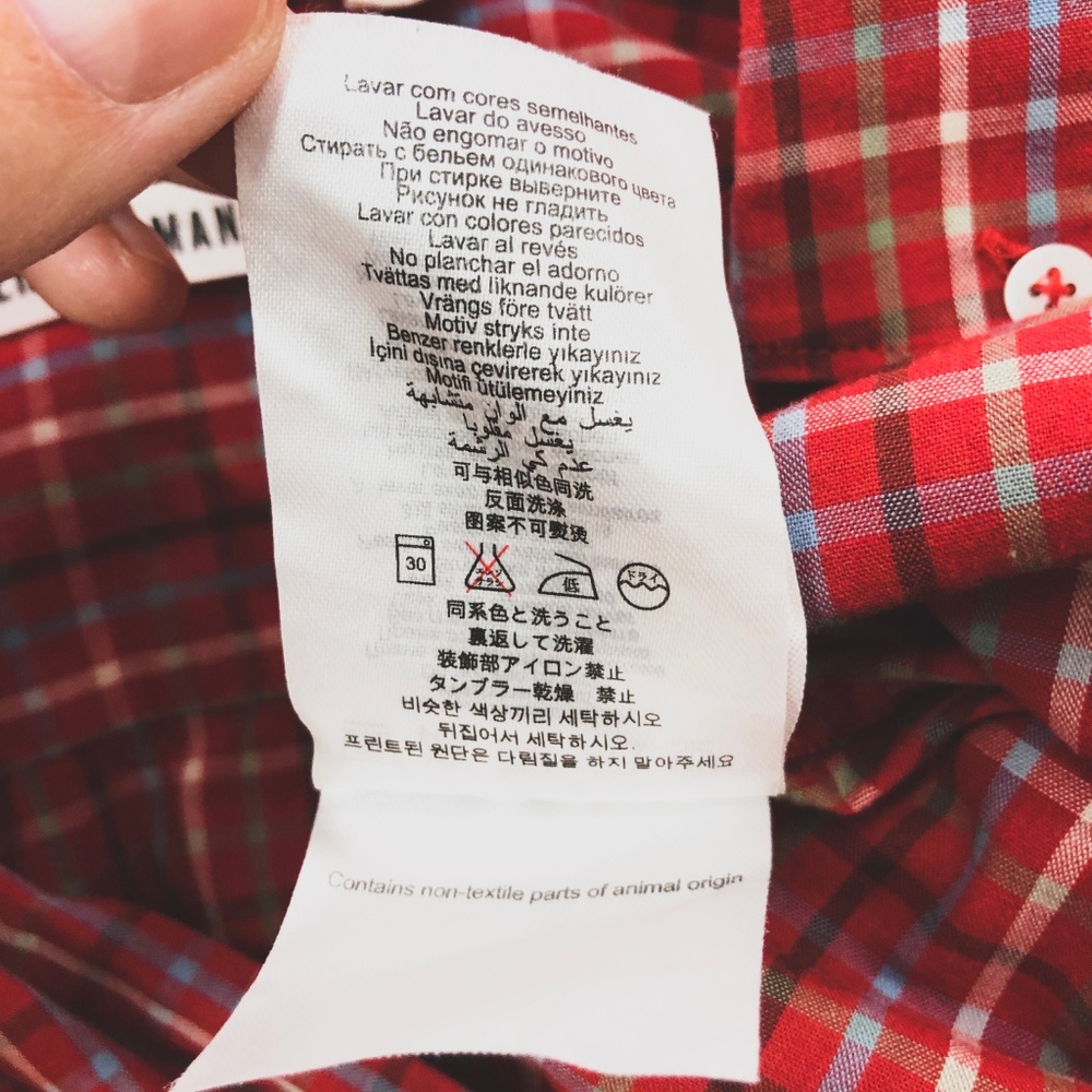 Ben Sherman Slim Fit Red Checked Plaid Shirt XL - Picture 7 of 7